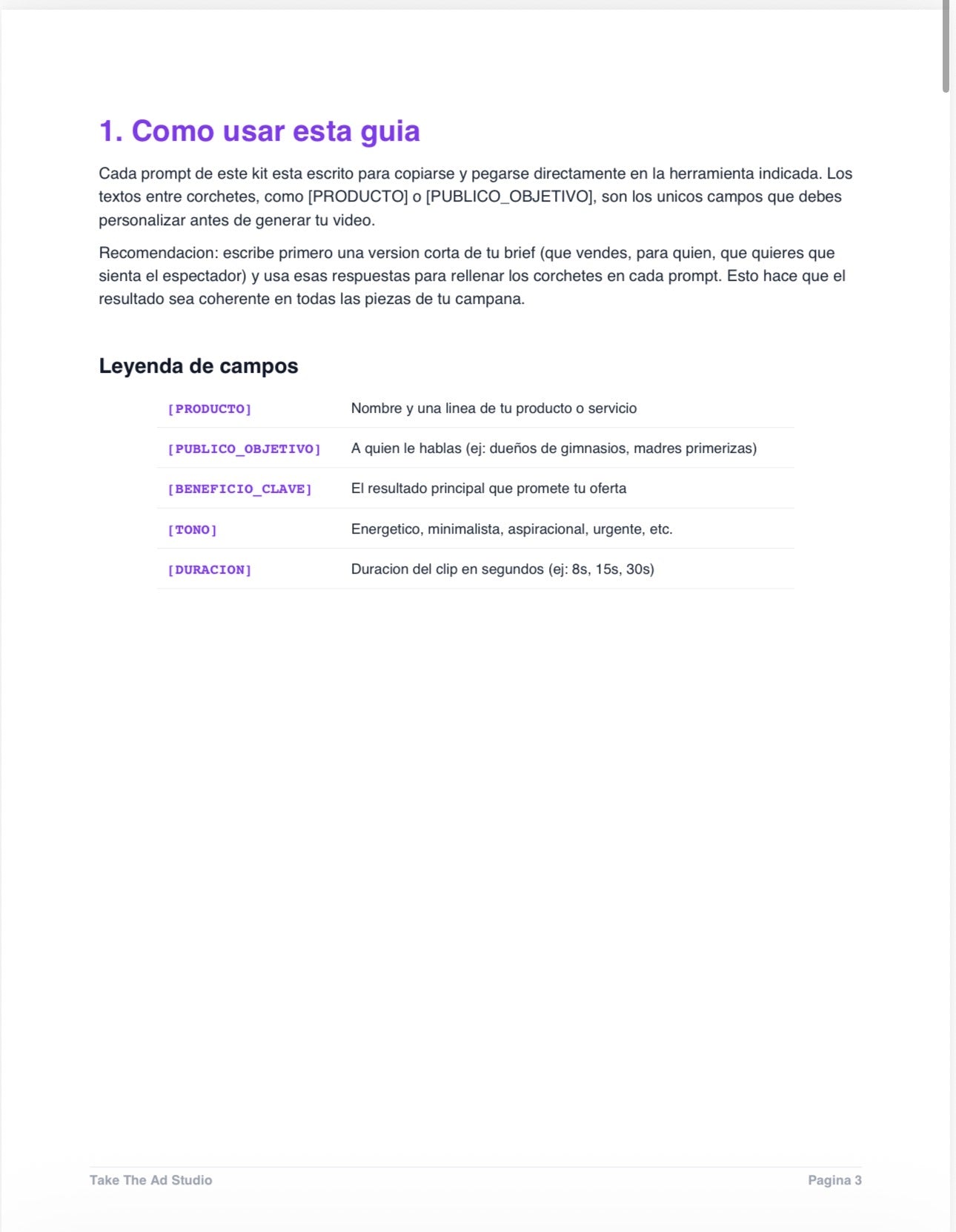 Kit de Prompts IA para Anuncios